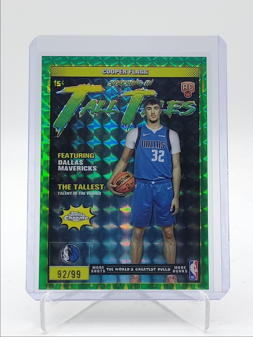 COOPER FLAGG 2025-26 TOPPS CHROME TALL TALES ROOKIE GREEN GEO RC /99 Q5692
