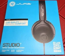 JLAB Studio 2 Wired On Ear Headphones Lab Quality Sound Open Box