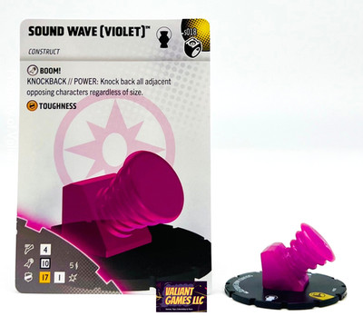 DC Heroclix Sound Wave (Violet) #s018 w/ Card Lantern Legacy Set