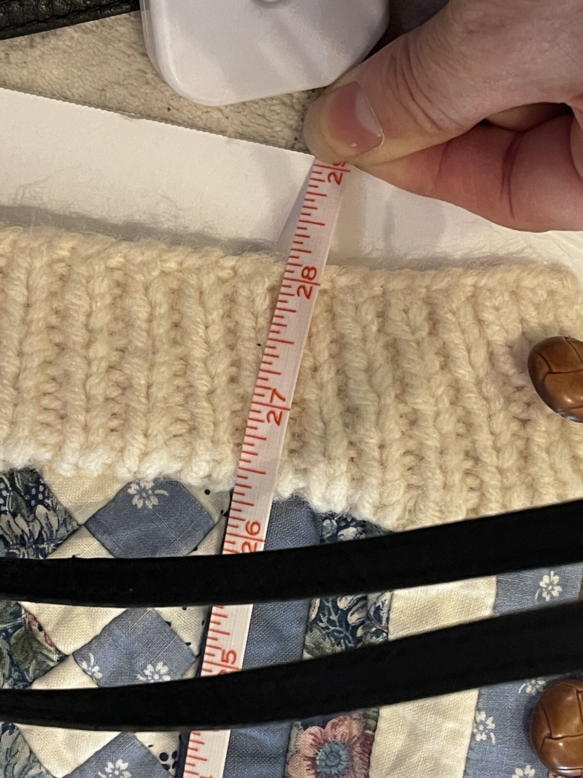 Handmade Quilt Front Patchwork Sweater Jacket - image 9