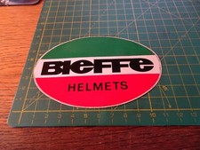 ADESIVO STICKER kleber vintage bieffe helmets caschi bandiera italiana