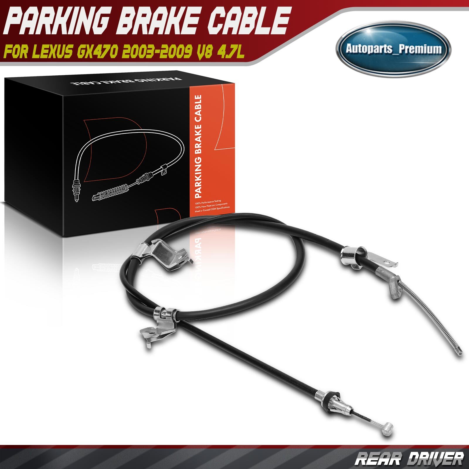 Rear Driver Left Parking Brake Cable for Lexus GX470 2003 2004 2005
