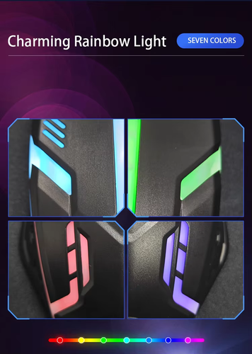 VONN V1 GAMING MOUSE RAINBOW COLOUR BLACK OR WHITE - 第 5/10 張圖片