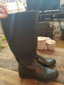 target black leather boots
