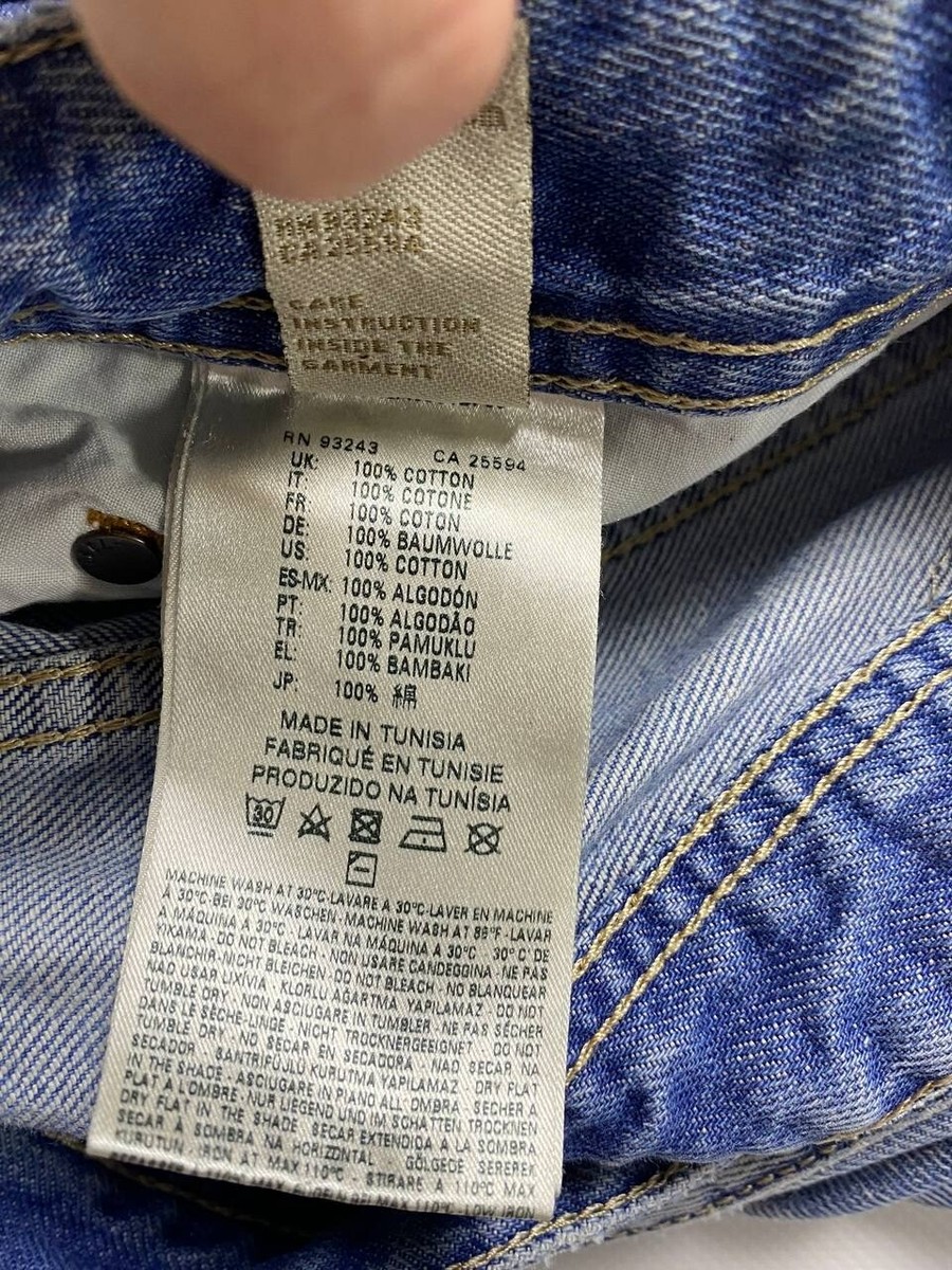 DIESEL WAYKEE Blue Denim Regular Straight Distressed Jeans W33 L32