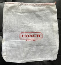 COACH Drawstring Cloth Linen Dust Cover Bag, 8" x 8"