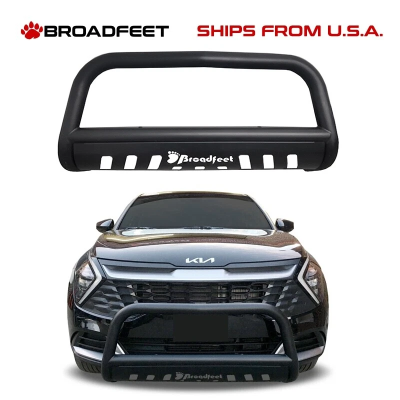 Front Black Bull Bar Front Bumper Guard Protector Fits 2023 Kia