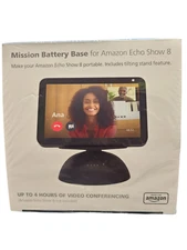 Mission Battery Base for Amazon Echo Show 8  MC59B - Black  NEW