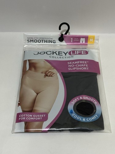 Jockey Smoothing Seamfree Non-compression No Chafe Slip Shorts Black Medium - Picture 8 of 8