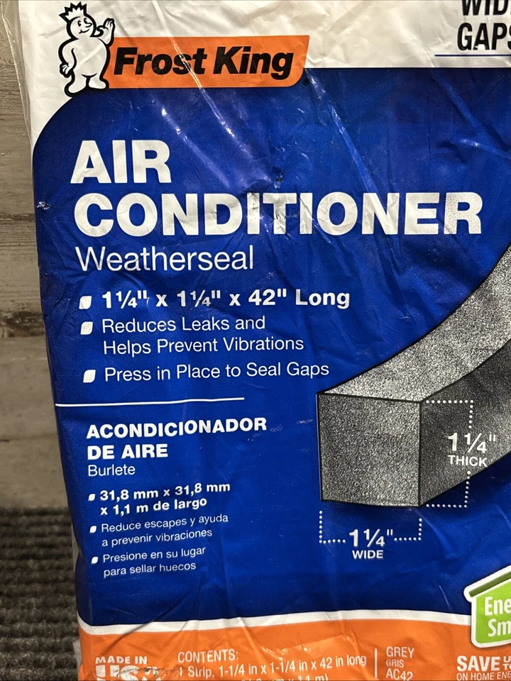 New 1-1/4 In. X 1-1/4 In. X 42 In. Grey Air Conditioner Weatherseal - Image 4 of 4