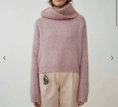 Acne Studios Dramatic Mohair Turtleneck Sweater Women Size XS ( Dusty Pink)