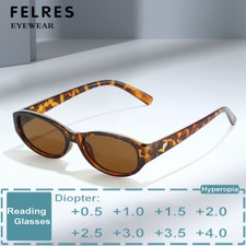 Men Women Oval Tinted Reading Glasses Personality Outdoor Presbyopic Sunglasses