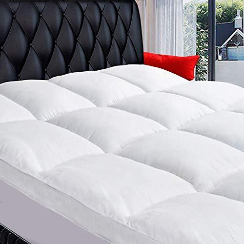 Mattress Topper, Extra Thick Pillowtop, Cooling and Plush Mattress Queen White-image