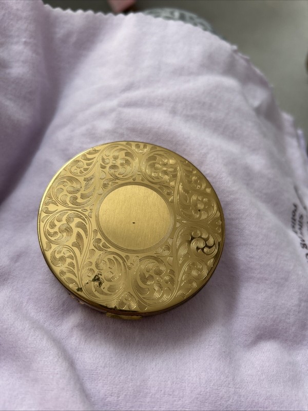 Elgin American Make Up Compact Gold With Mesh 3 Inches
