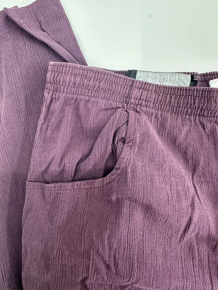 Pantalones de mujer Jenny Newman talla 8 pequeños púrpura ciruela cintura elástica Foto 2 de 4