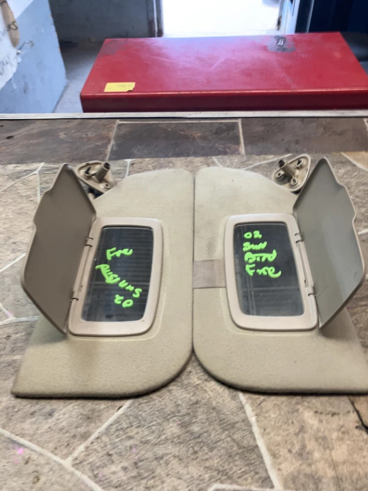 02 PONTIAC SUNBIRD LH RH CONDUCTOR IZQUIERDO PASAJERO DERECHO PARASOL CON ESPEJO  Foto 3 de 4