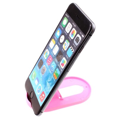 Pink Fold-up Stand Holder Travel Desktop Cradle Dock Folding for SmartPhones
