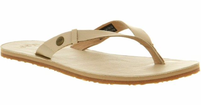 ugg leather flip flops
