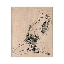 Mounted Rubber Stamp, Distraught Lady, Exhausted Lady, Tired Lady, Dramatic Lady