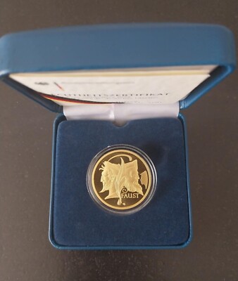 FAUST A BERLIN GOLD MEISTERWERKE DER DEUTSCHEN LITERATUR 100 EURO BRD GOLDMÜNZEN