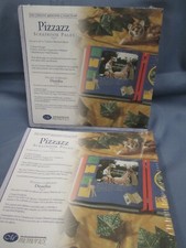 2 PKG Creative Memories 7 x 7 Sealed Retired PIZZAZZ PAGES Old Style Blue Red