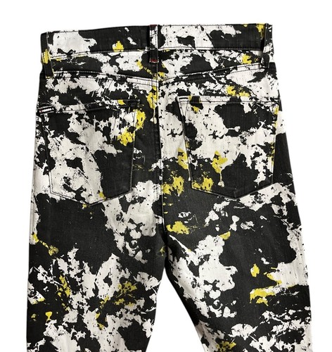 Alice + Olivia SM Multicolor Paint Print Good High Rise Ankle Skinny Jeans 26x26 - Picture 10 of 17