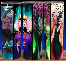 Wicked Ursula - Maleficent - Cruella - Grimhilde Cartoon Cup Mug Tumbler 20oz