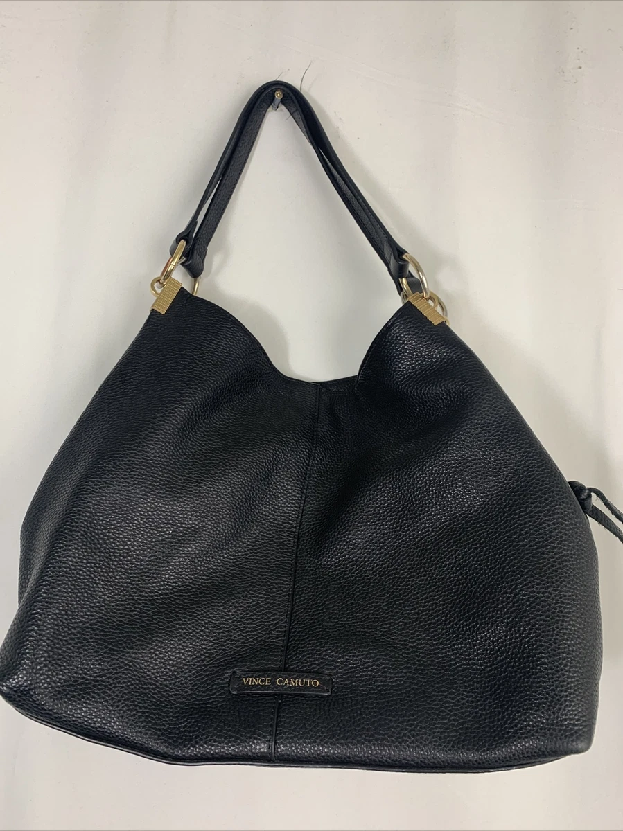 Vince camuto top black leather purse