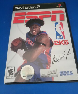 ESPN NBA 2K5 (Sony PlayStation 2, 2004) With Manual not tested 