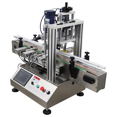 Automatic Desktop Conveyor Capping Machine 110V Touch Screen Adjustable