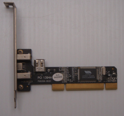 PCI to 3-port 1394A Firewire Riser Card (standard profile)