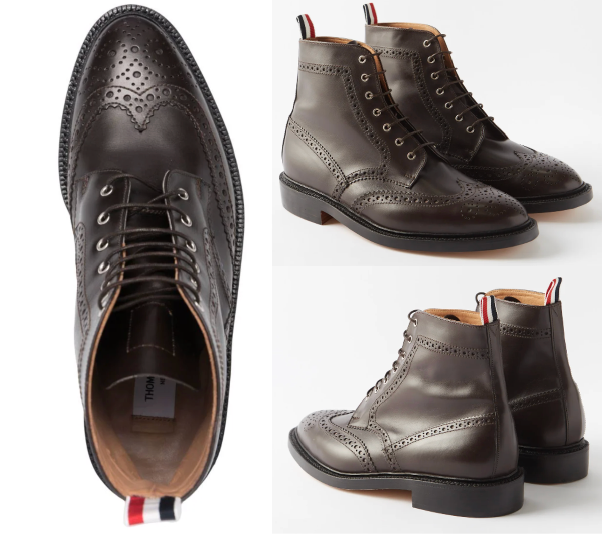 THOM BROWNE WINGTIP GOODYEAR SOLE BROGUE BOOTS Ankle Schuhe THOM BROWNE WINGTIP GOODYEAR SOLE BROGUE BOOTS Ankle Schuhe