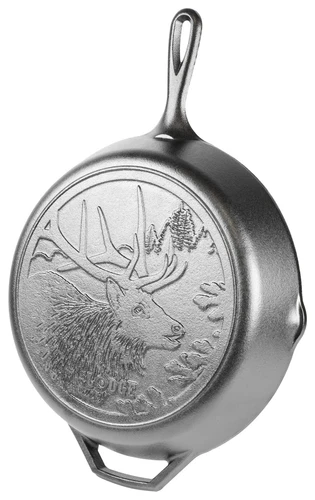 Lodge 12" Elk Scene "Wildlife Series" Cast Iron Skillet - Thumbnail 4