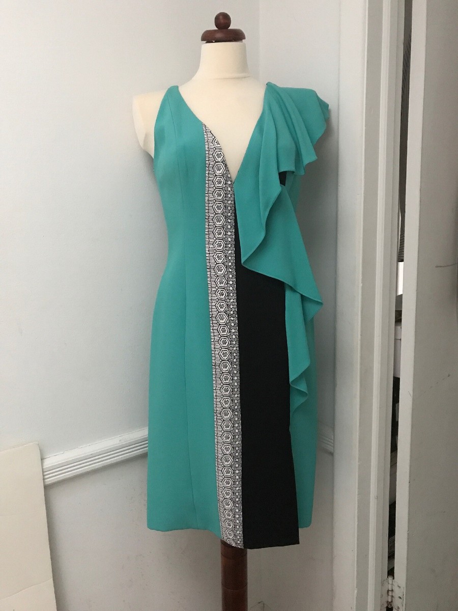 J MENDEL Dress Teal Blue NEW