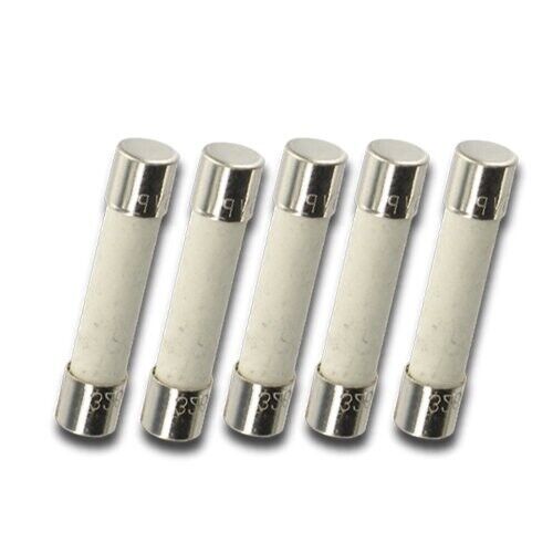5x (5X20mm) 7A 250v Fuses CERAMIC Slow Blow (Time Delay/Slow Acting), T7a 7 amp - Picture 1 of 1