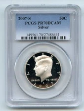 2007 S 50C Silver Kennedy Half Dollar PCGS PR70DCAM