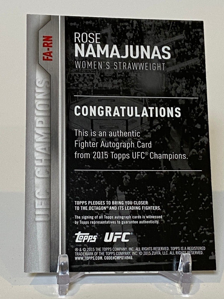 Rose Namajunas 2015 Topps UFC Champions ROOKIE Card 1st Autograph