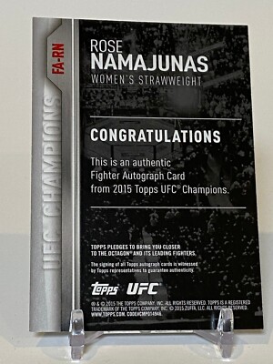 Rose Namajunas 2015 Topps UFC Champions ROOKIE Card 1st Autograph