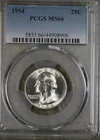 PCGS Label Error!  1954-S Washington Quarter - Says 1954 but Coin is a 1954-S!