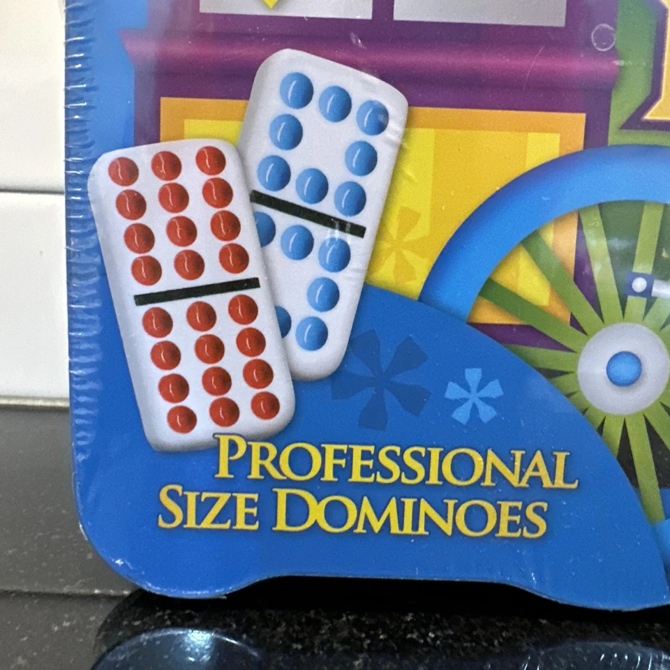 Puremco Mexican Train Double 12 Professional Size Dominoes Bonus Chickenfoot Tin - Image 3 of 4