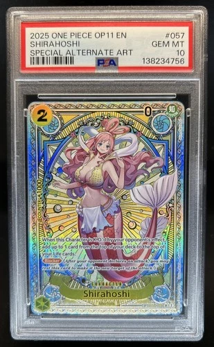 2025 One Piece OP11 EN Shirahoshi Special Alternate Art #EB01-057 PSA 10