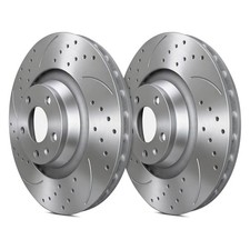 For Dodge Dart 69-70 Double Double Drilled Slotted 1-piece Front Brake Rotors For Dodge Dart 69-70 Double Double Drilled Slotted 1-piece Front Brake Rotors