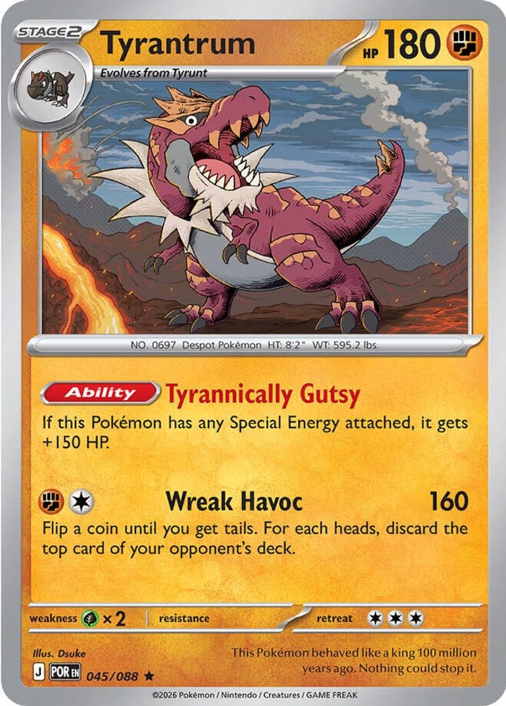 Tyrantrum 045/088 Holo Rare Perfect Order Pokemon Near Mint