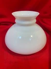 Antique White Milk Glass Student Type Oil Lamp Shade 6 1/2" Fitter