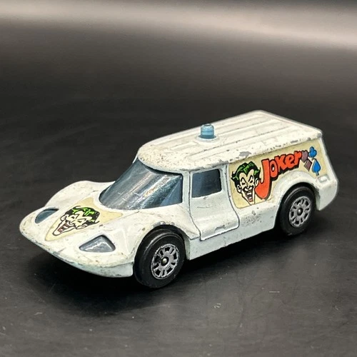 1979 JOKER MOBILE #336 CORGI JUNIORS VINTAGE DIE-CAST WHITE BATMAN MODEL CAR