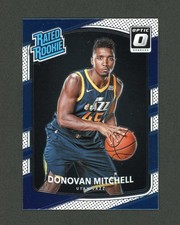 2017-18 Donruss Optic Donovan Mitchell Rated Rookie Card #188 - Cleveland Cavs. rookie card picture