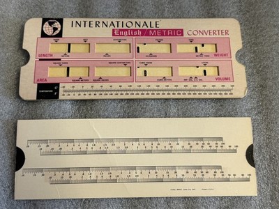 Vintage Internationale English Metric Converter James G. Freeman & Associates  