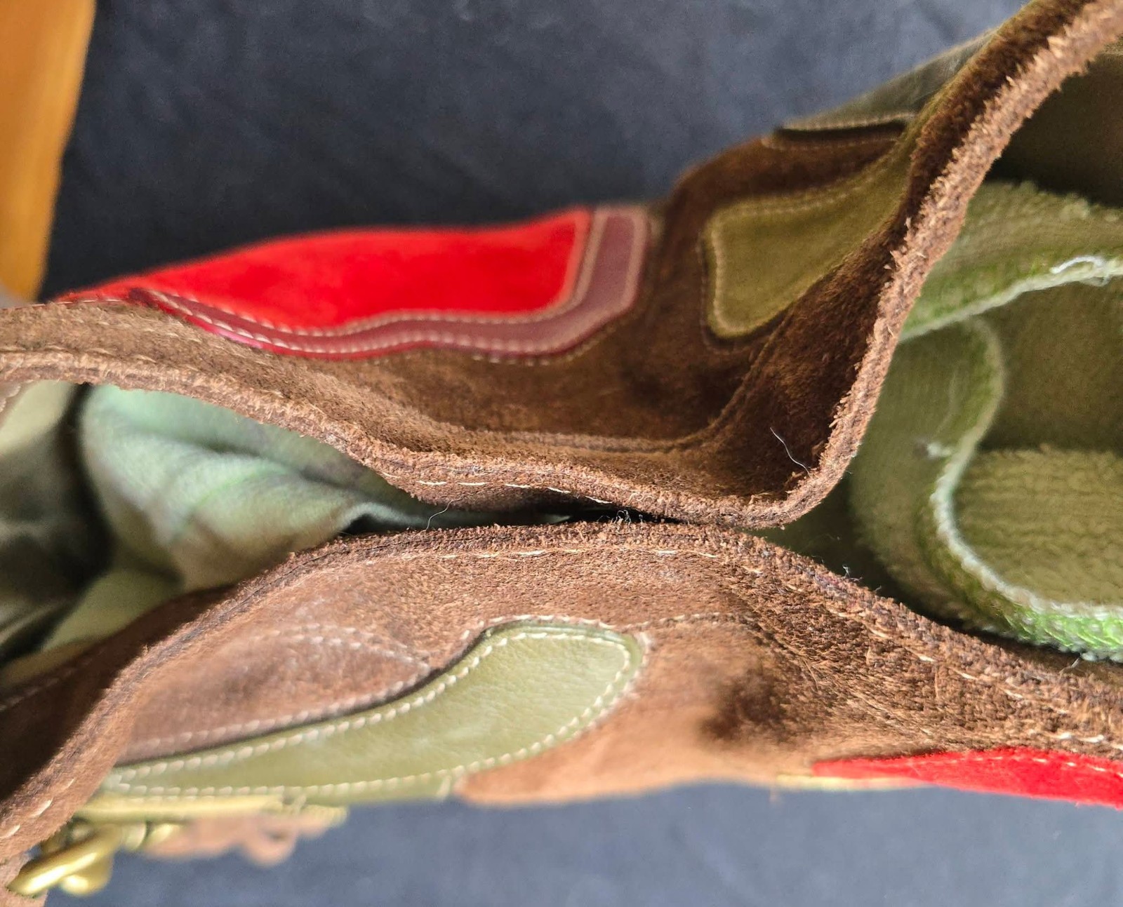 Coach Floral Patchwork Suede Leather Shoulder Bag… - image 11