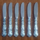 Set of 6 Gorham Strasbourg Sterling Silver Butter Knife Paddle Blade No Mono
