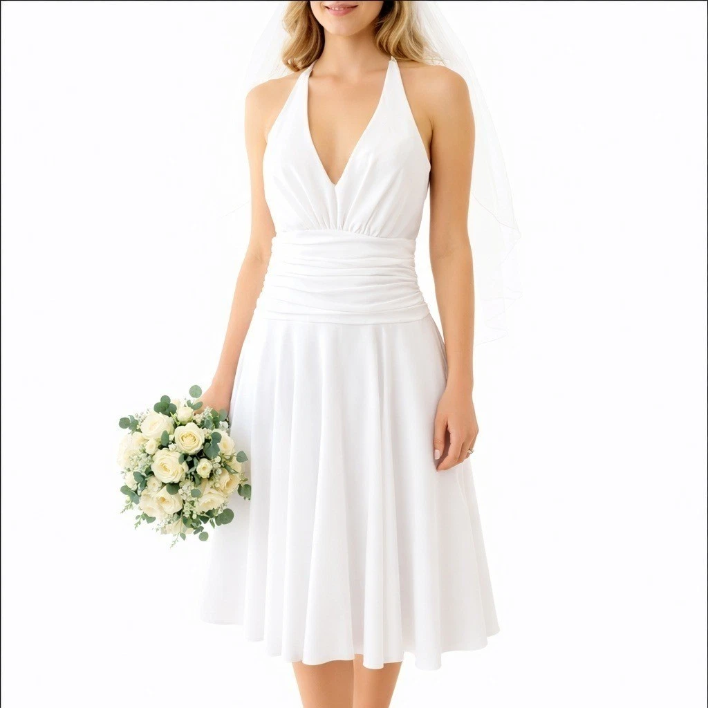 slim fit dress slacks Modern Halter Two Piece Bridal Separates Wedding Dress with Lace Hi-Lo Skirt